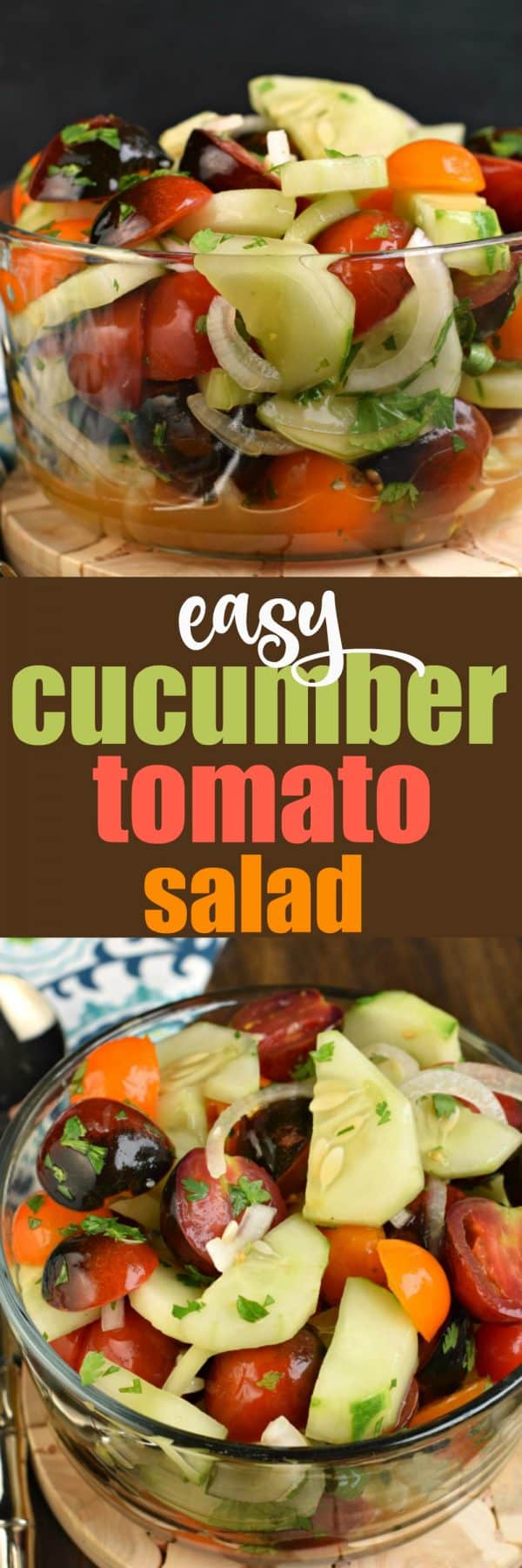 healthy and light, this fresh cucumber tomato salad is a