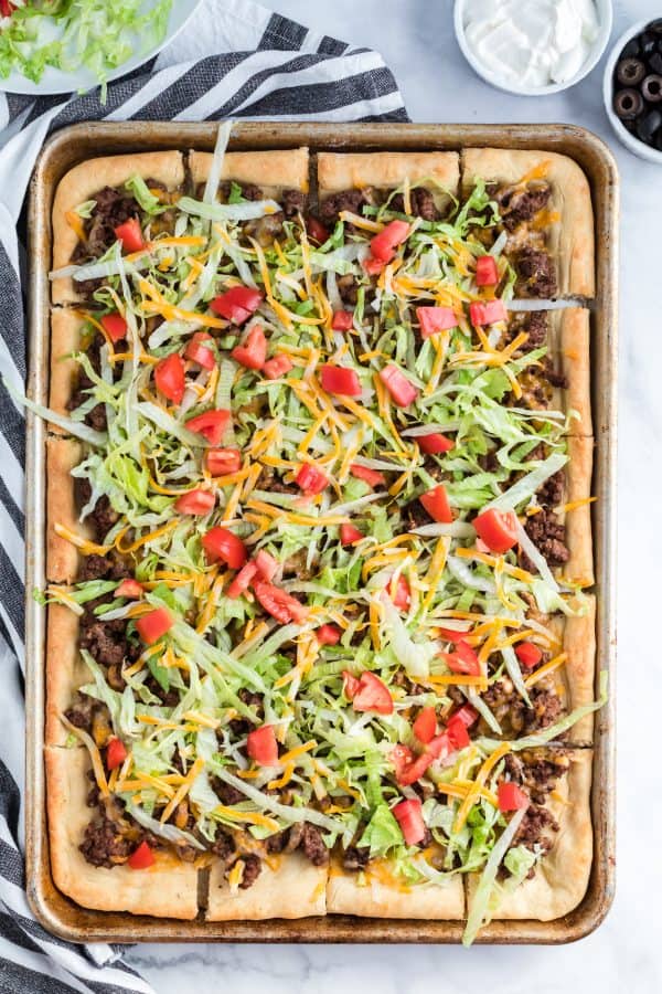 Homemade Taco Pizza Recipe - Shugary Sweets