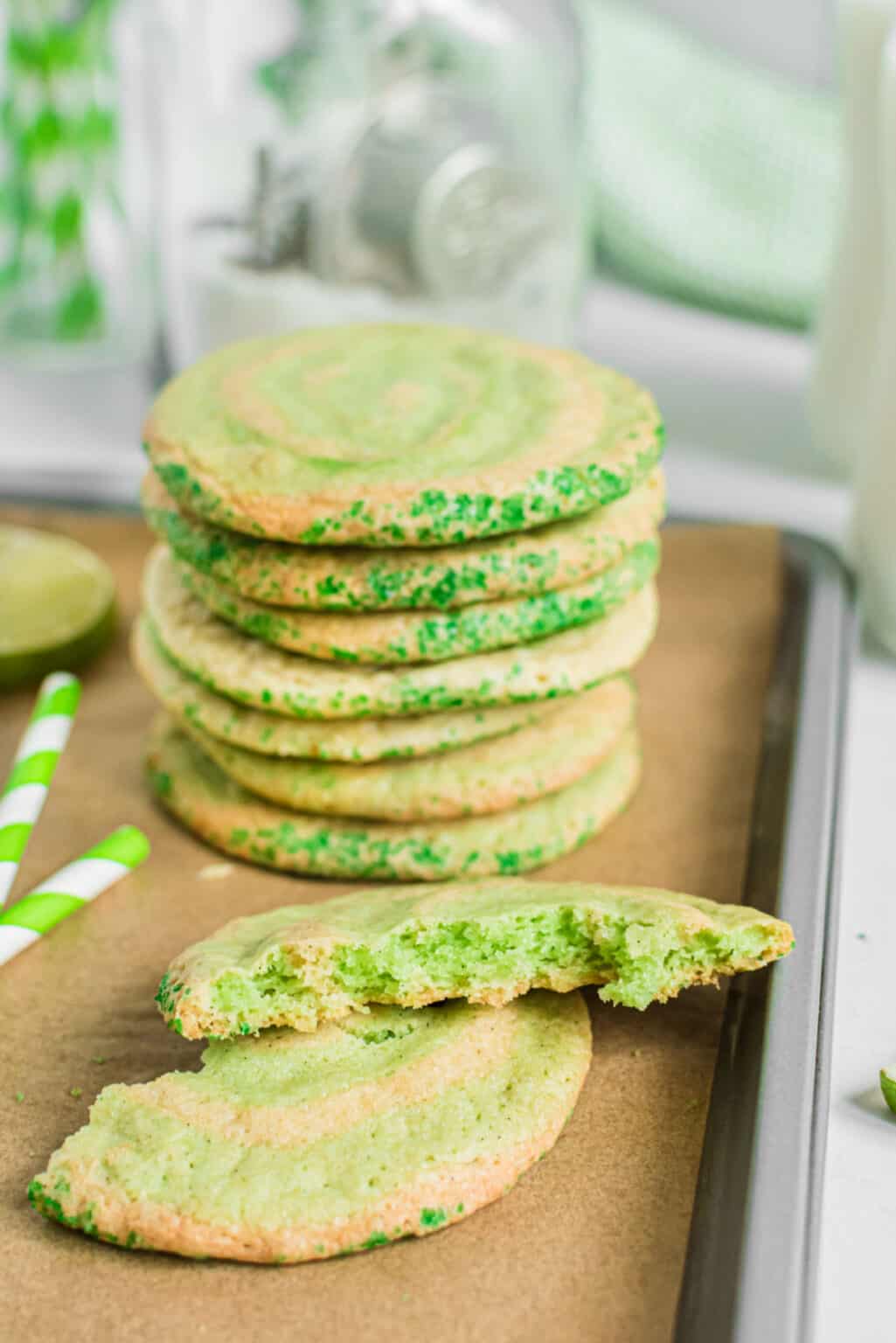 Lime Swirled Icebox Cookies Recipe - Shugary Sweets