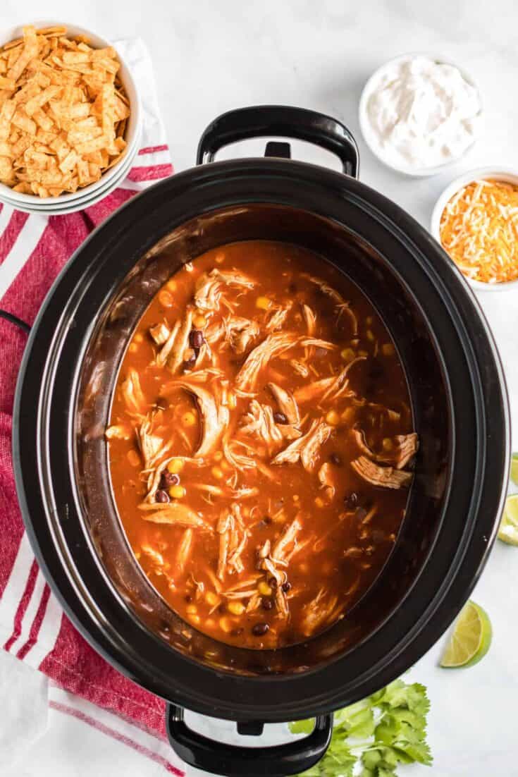 Slow Cooker Chicken Enchilada Soup Recipe Instant Pot Stove Top