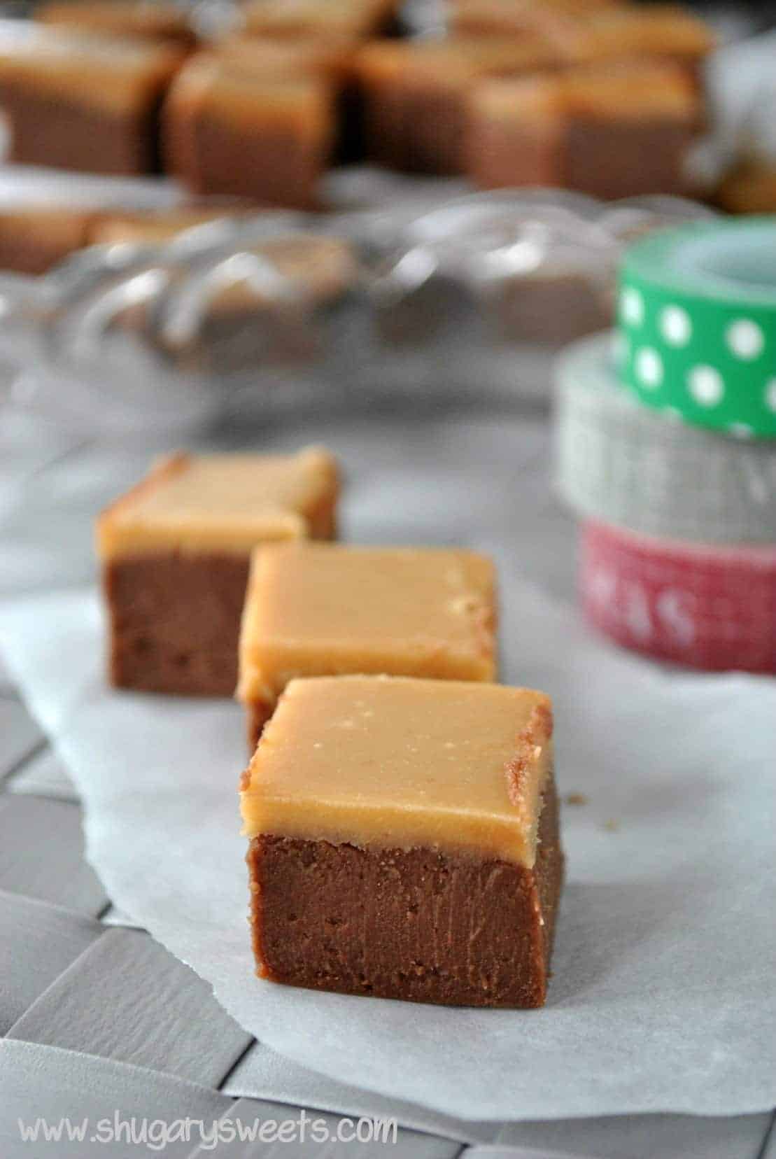 Chocolate Peanut Butter Fudge - Shugary Sweets