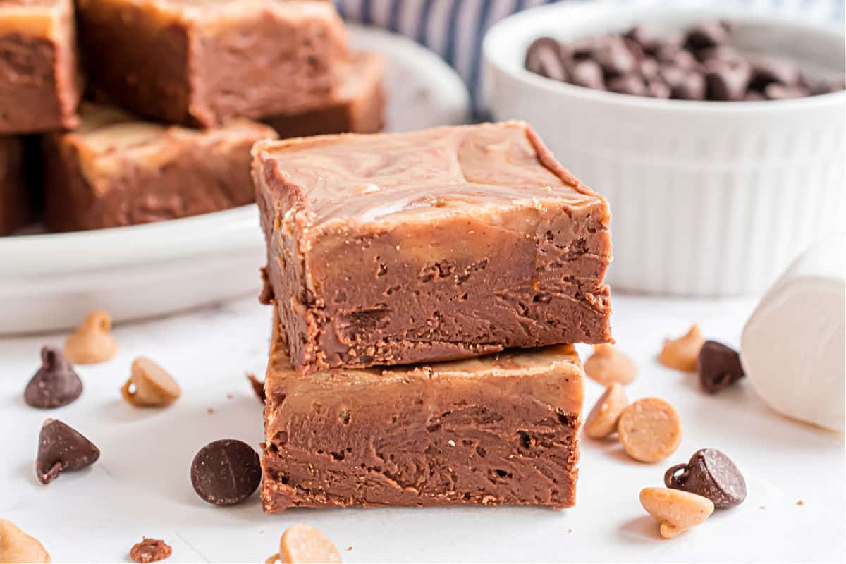 Chocolate Peanut Butter Fudge Recipe - Shugary Sweets