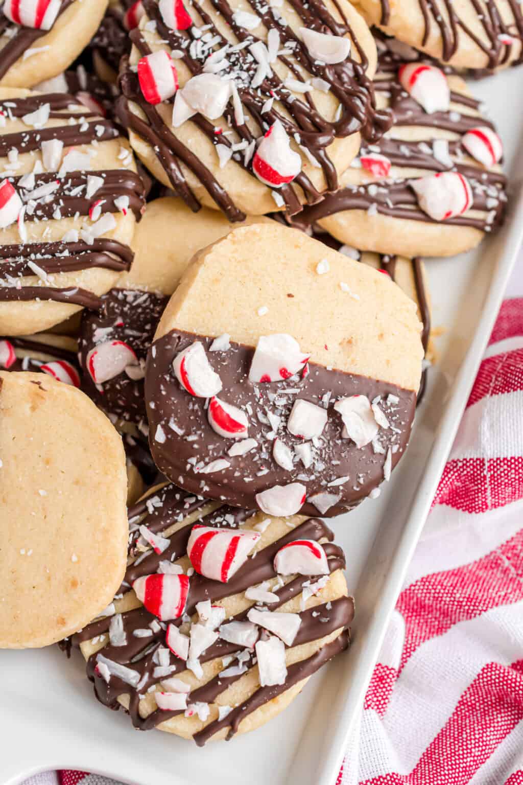 Chocolate Peppermint Shortbread Cookies Shugary Sweets