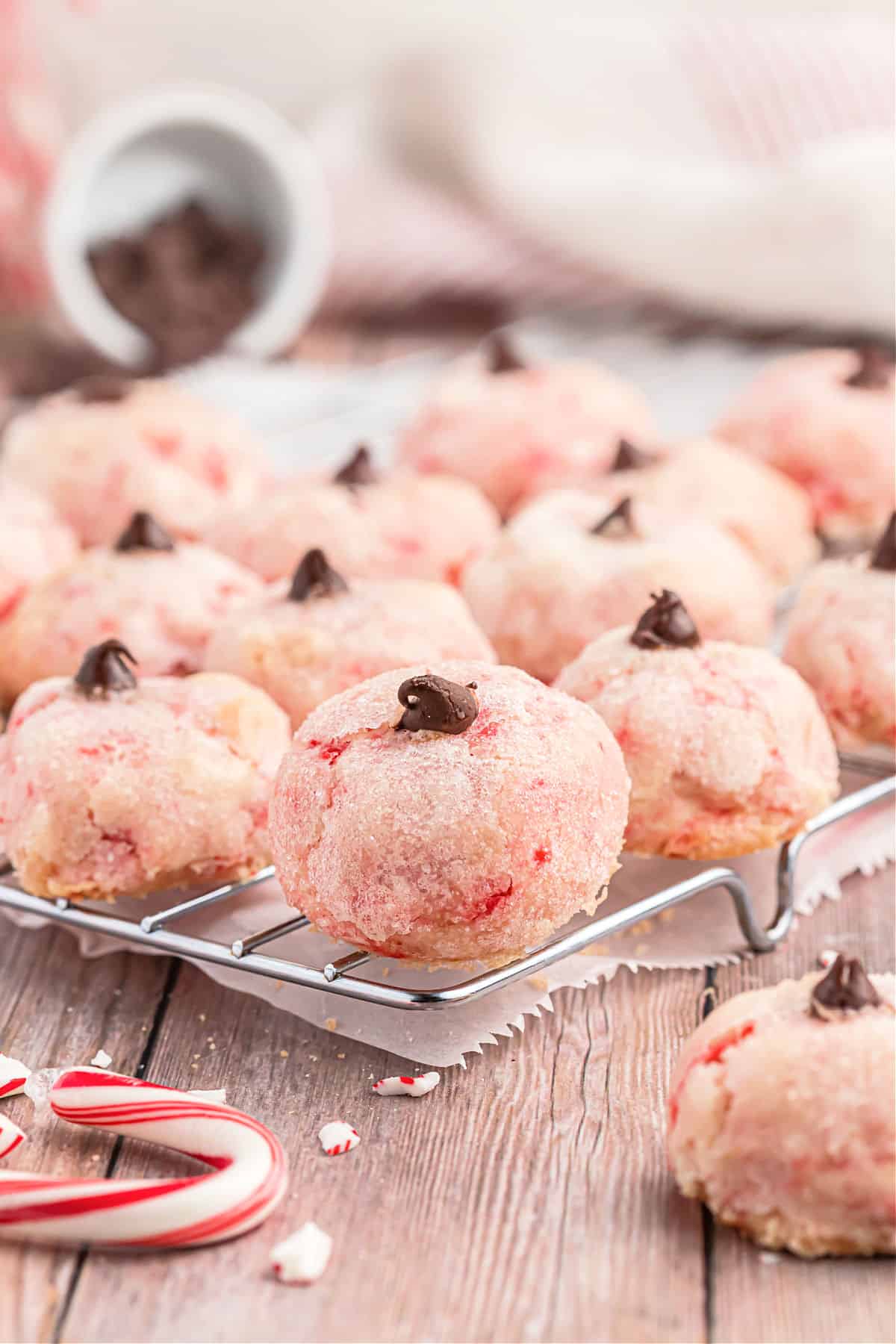 Grandma's Peppermint Puff Cookies - Shugary Sweets