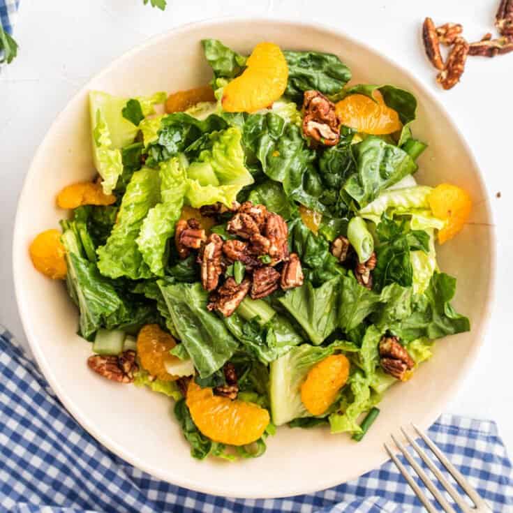 Orange dressing for green salad