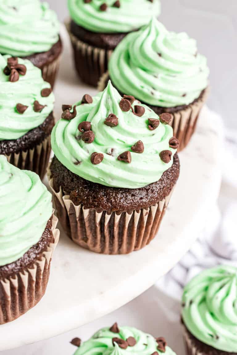 Mint Chocolate Chip Cupcakes Recipe - Shugary Sweets