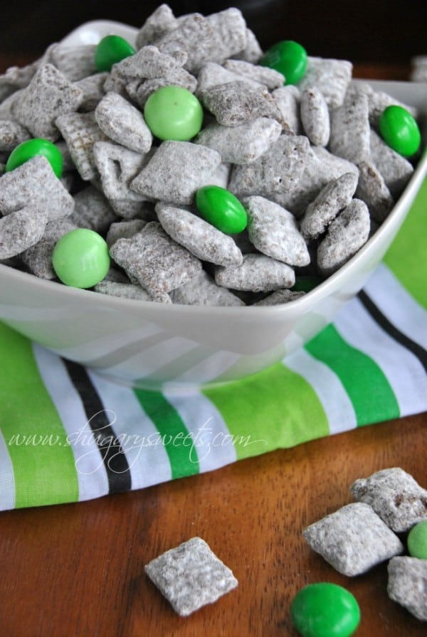 Thin Mint Puppy Chow - Shugary Sweets