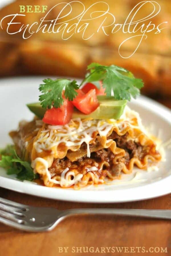 Enchilada Beef Roll Ups Recipe - Shugary Sweets