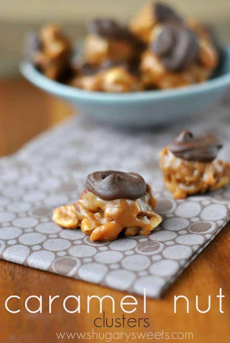 Caramel Nut Clusters Recipe - Shugary Sweets