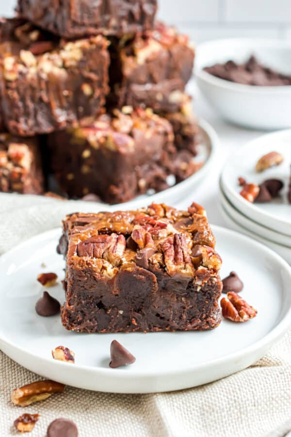 Turtle Brownies Recipe - Shugary Sweets