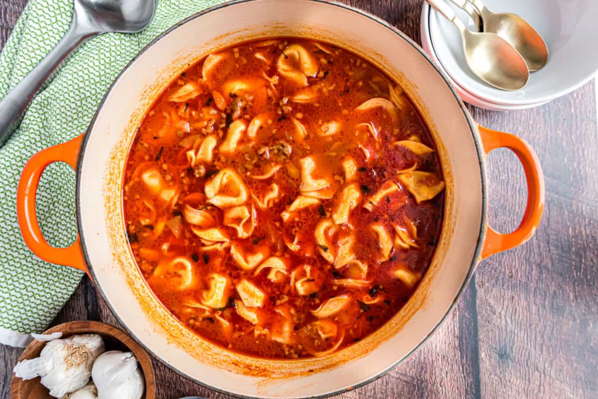 Sausage Tortellini Soup Recipe - Shugary Sweets