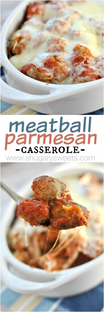 Meatball Parmesan Casserole - Shugary Sweets