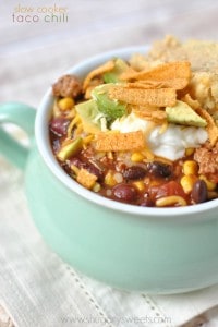 Slow Cooker Taco Chili Recipe - Shugary Sweets