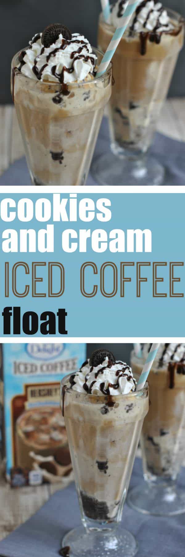 Cookies and Cream Iced Coffee Float - Shugary Sweets