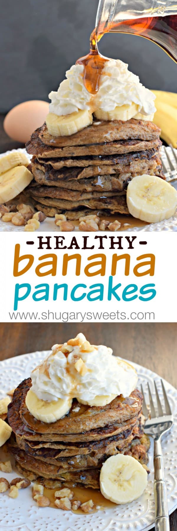 Healthy Banana Nut Pancakes Shugary Sweets