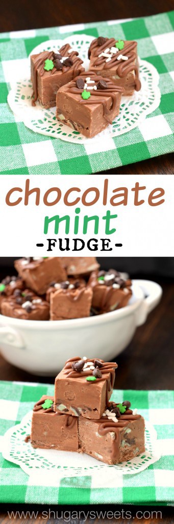 Chocolate Andes Mint Fudge é uma receita fácil, deliciosa, sem necessidade de termómetro de bombom! 