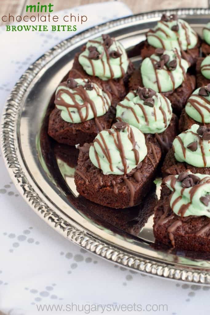 Brownie Bites with Mint Drizzle - Nordic Ware