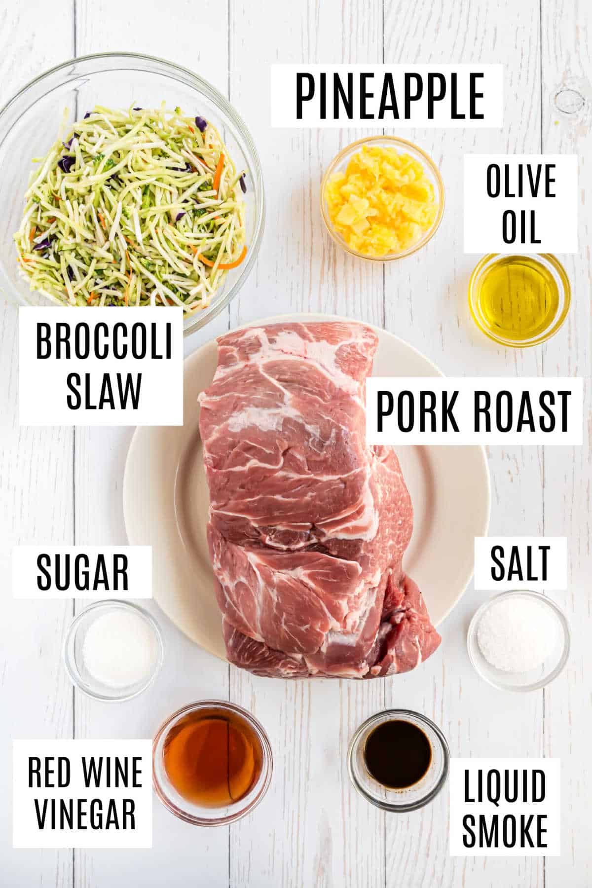 Ingredients needed to make kalua pork.