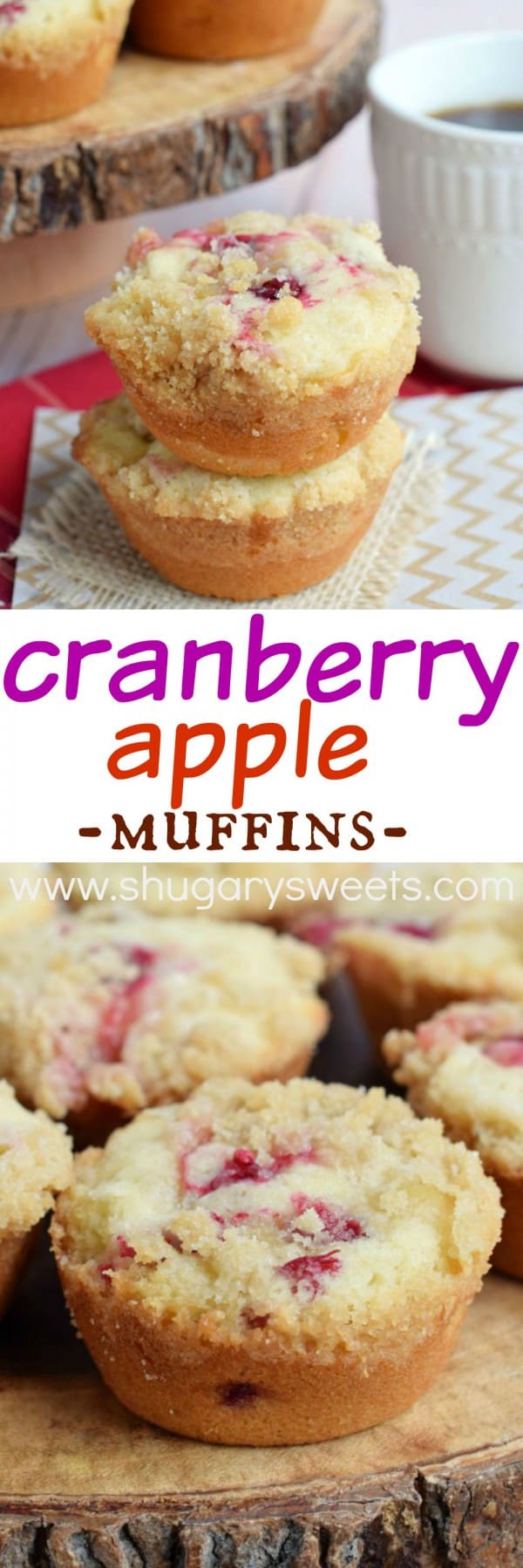 Cranberry Apple Muffins - Shugary Sweets