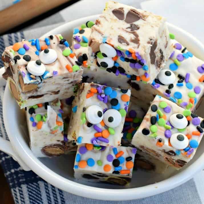 Outrageous Peanut Butter Fudge with M&Ms - Mom On Timeout