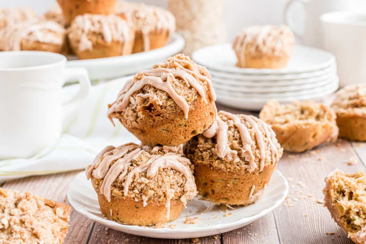 Cinnamon Streusel Zucchini Muffins Shugary Sweets 0678