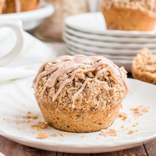 Cinnamon Streusel Zucchini Muffins Shugary Sweets 0329