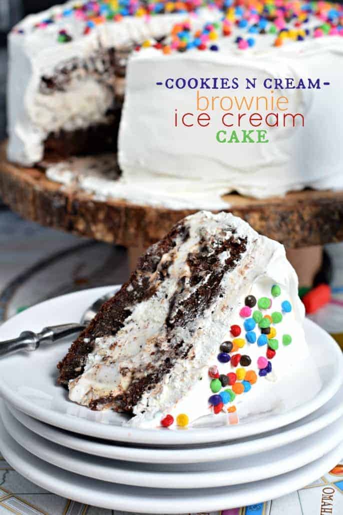 Mocha Brownie Ice Cream Cake  The Best Homemade Ice Cream Cake