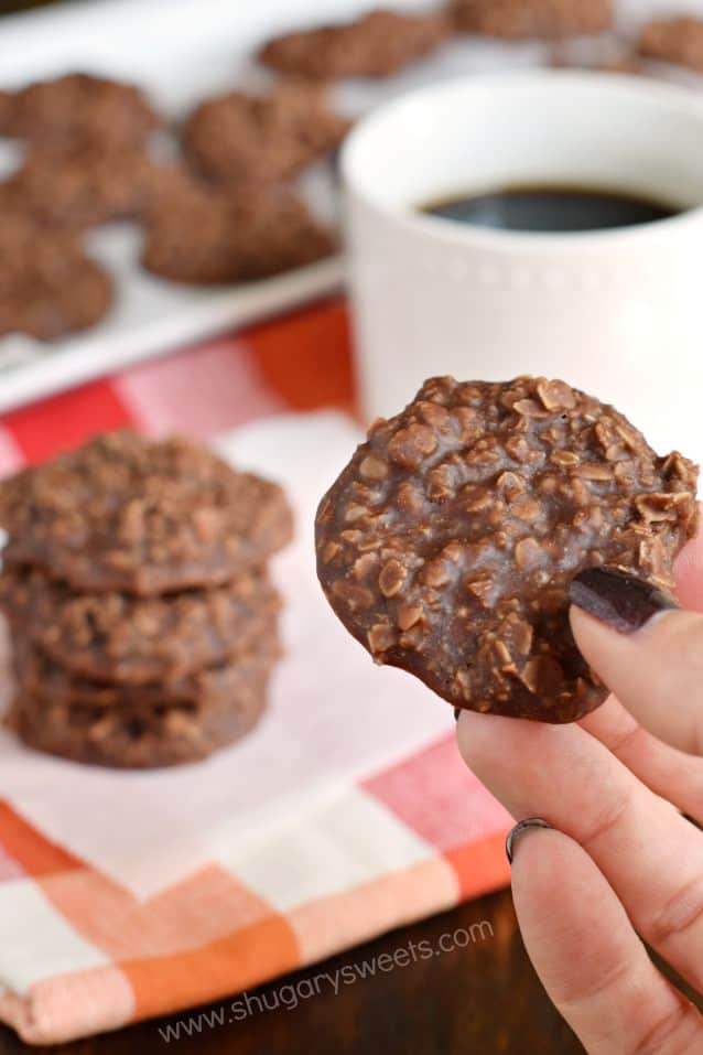 No Bake Chocolate Oatmeal Cookies Recipe - Shugary Sweets