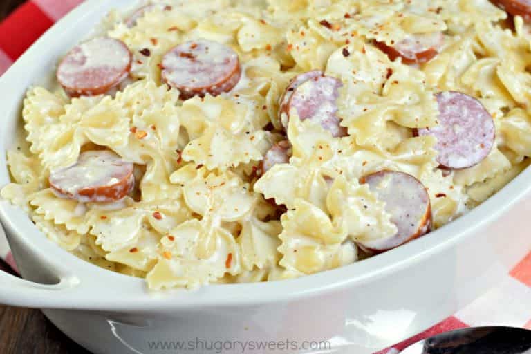 Creamy Sausage Alfredo Pasta Recipe In 30 Minutes   Sausage Alfredo Pasta 1 768x512 