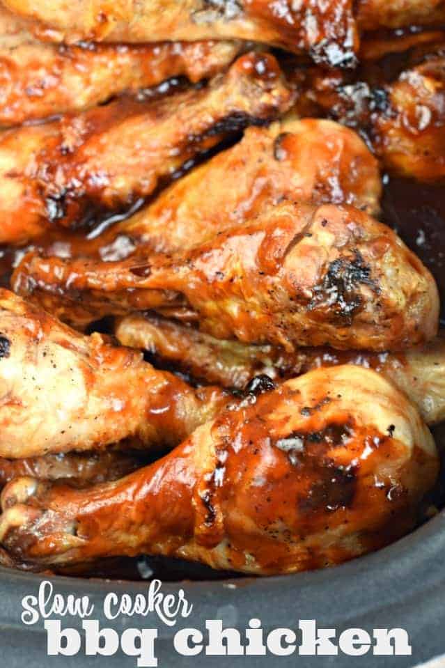 Slow Cooker BBQ Chicken - Shugary Sweets