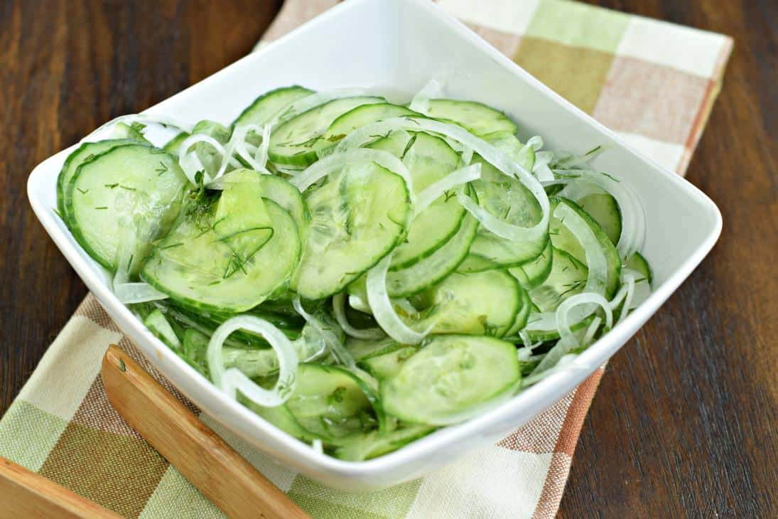 Cucumber Dill Salad - Shugary Sweets