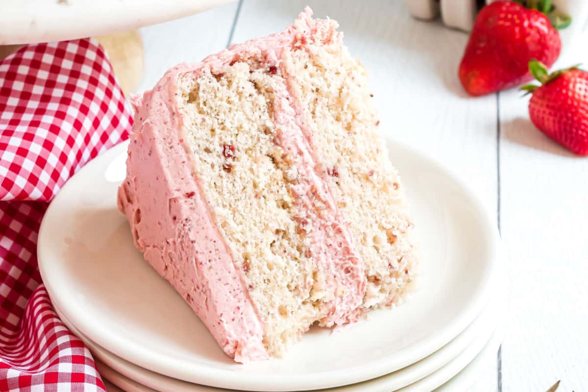 Strawberry Layer Cake Recipe Shugary Sweets 