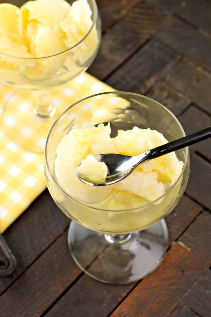 Easy Lemon Sorbet Recipe Shugary Sweets