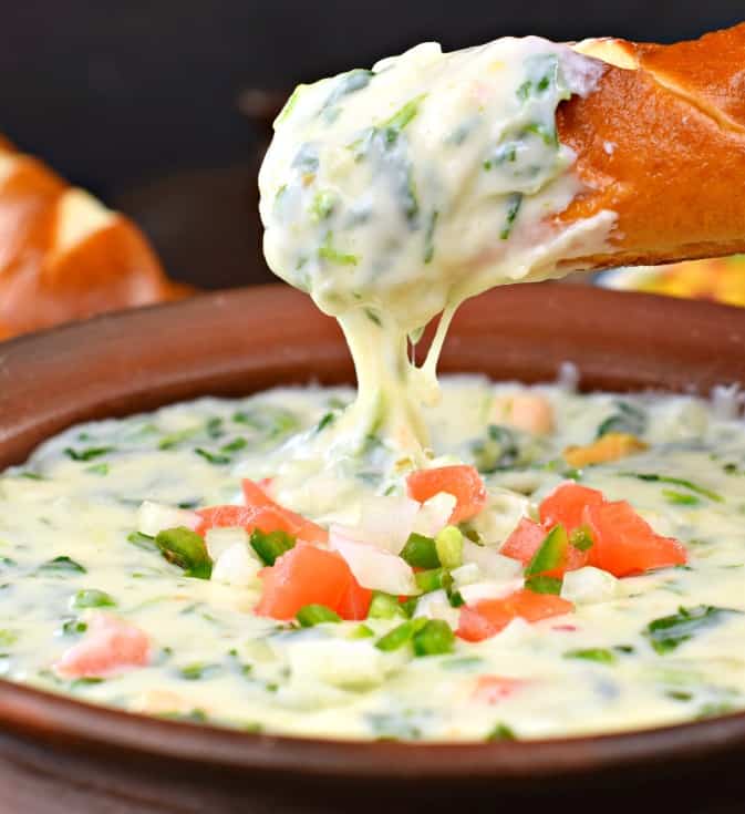 Jalapeno Spinach Queso Recipe- Shugary Sweets