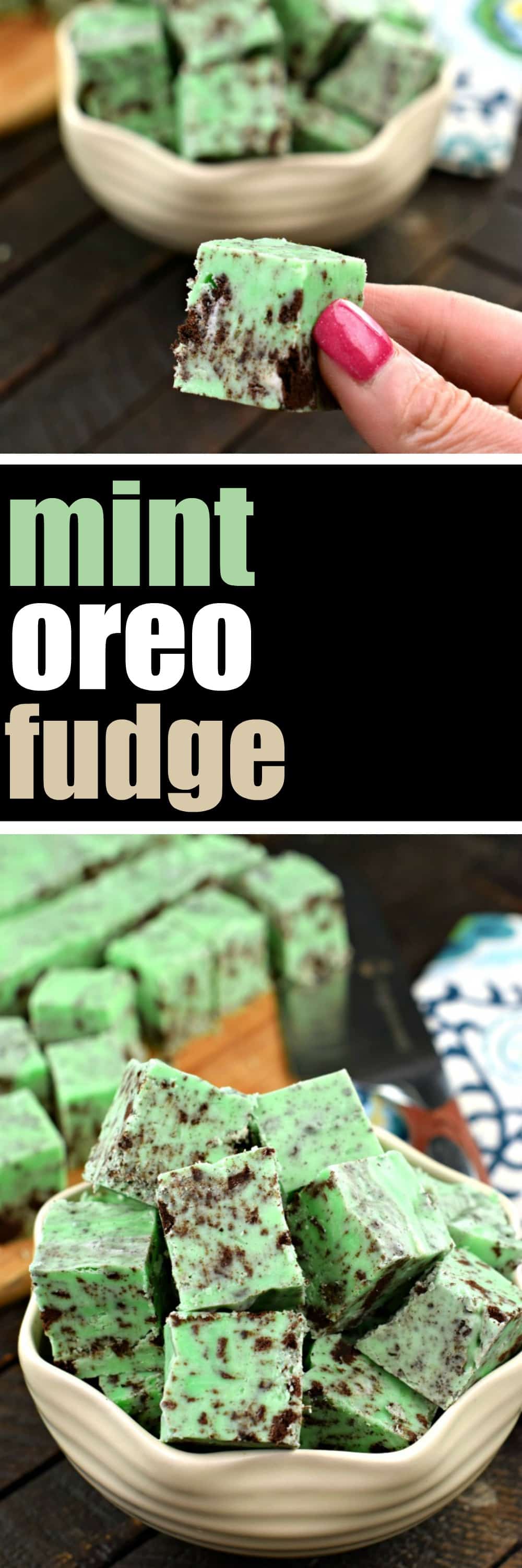Mint Chocolate Oreo Fudge Recipe - Shugary Sweets