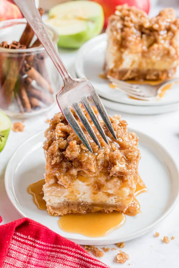 Caramel Apple Cheesecake Bars Shugary Sweets 3792