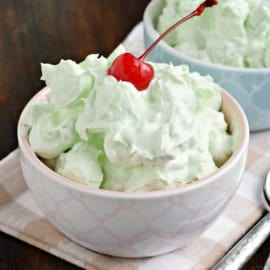 Easy, 4 ingredient Pistachio Fluff Salad, also known simply as Pistachio Salad! Best served with friends and family, this recipe makes a great potluck dish!