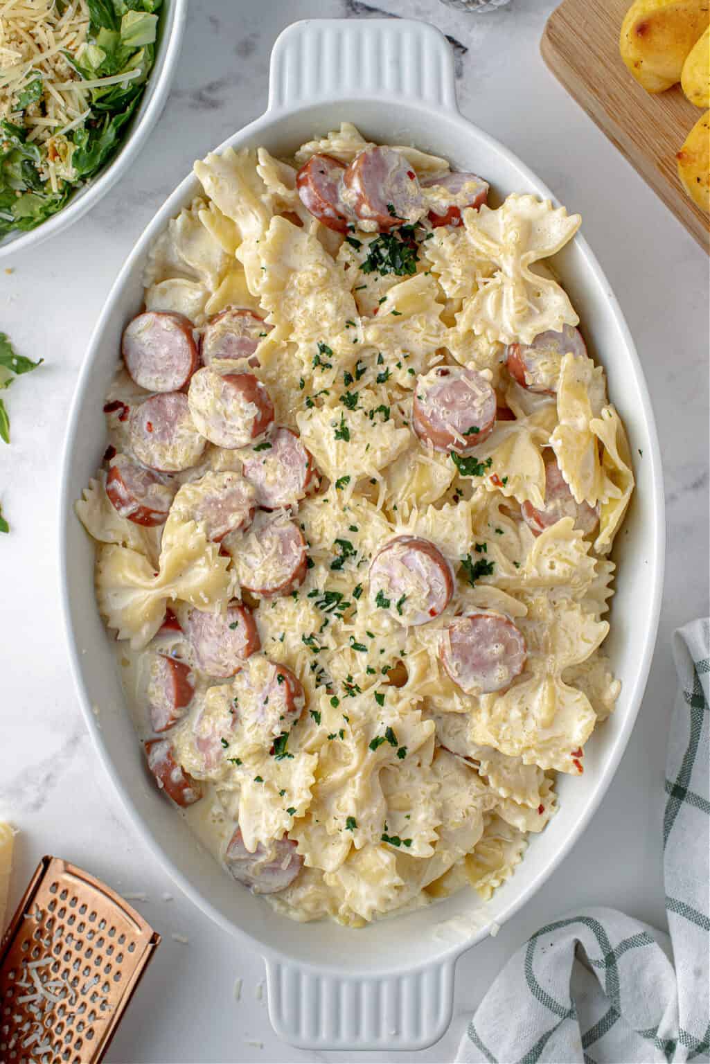 Sausage Alfredo Pasta Recipe Shugary Sweets