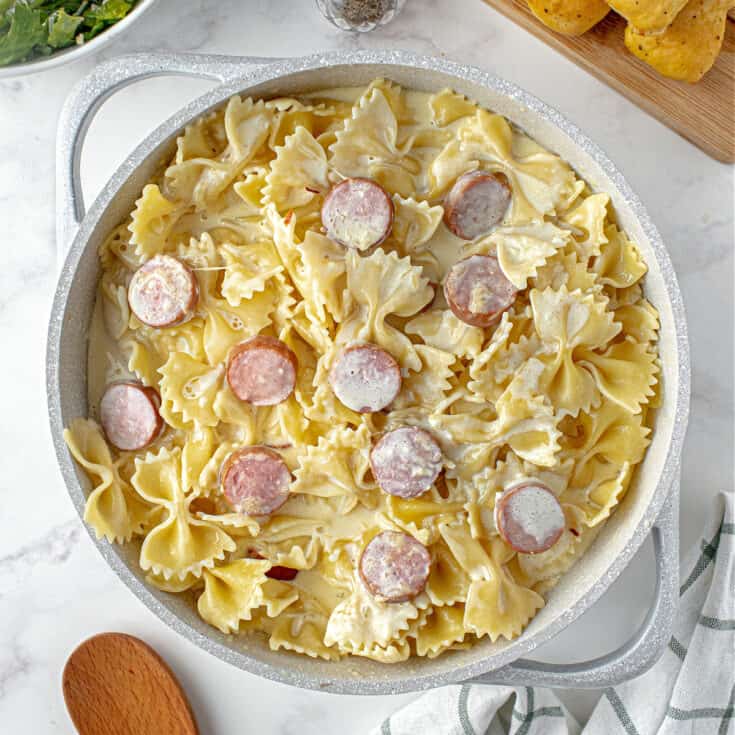 Sausage Alfredo Pasta Recipe Shugary Sweets