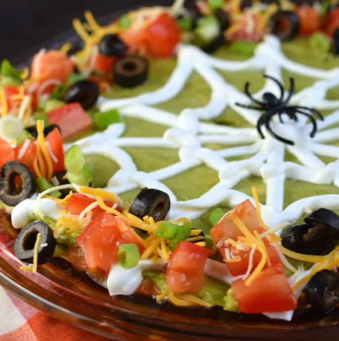 Halloween Taco Dip with 7 layers!
