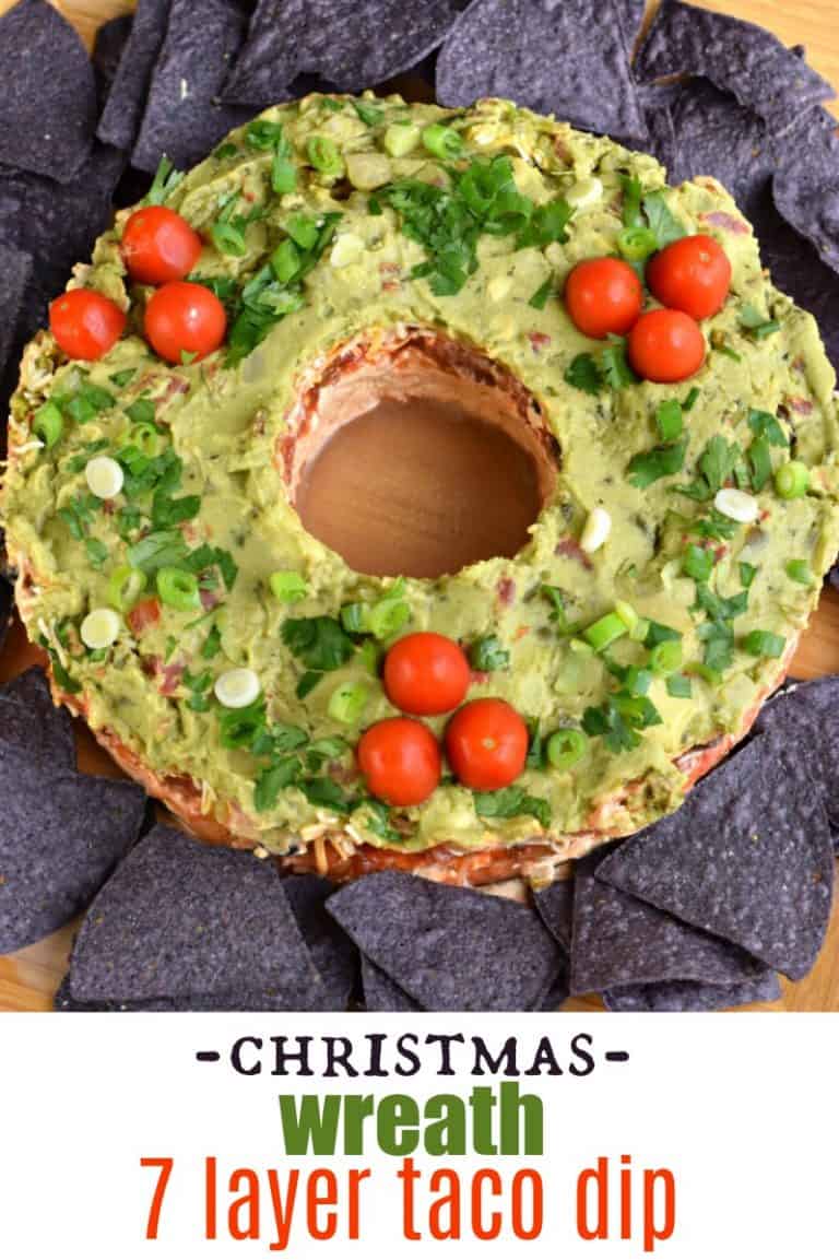 Christmas Wreath Taco Dip Recipe - Shugary Sweets