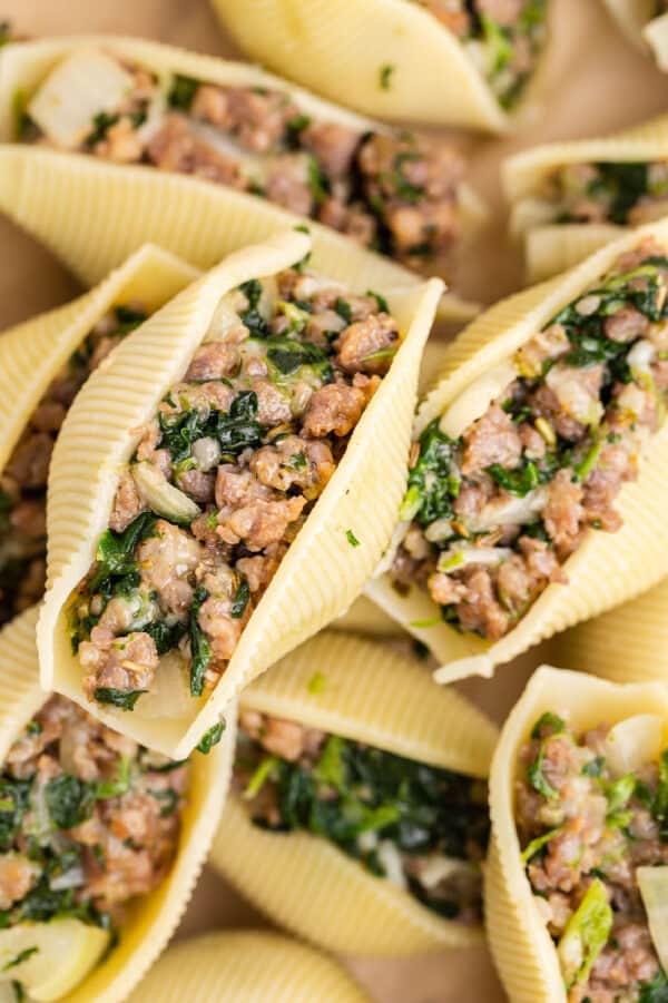 Sausage Stuffed Pasta Shells Recipe - Shugary Sweets