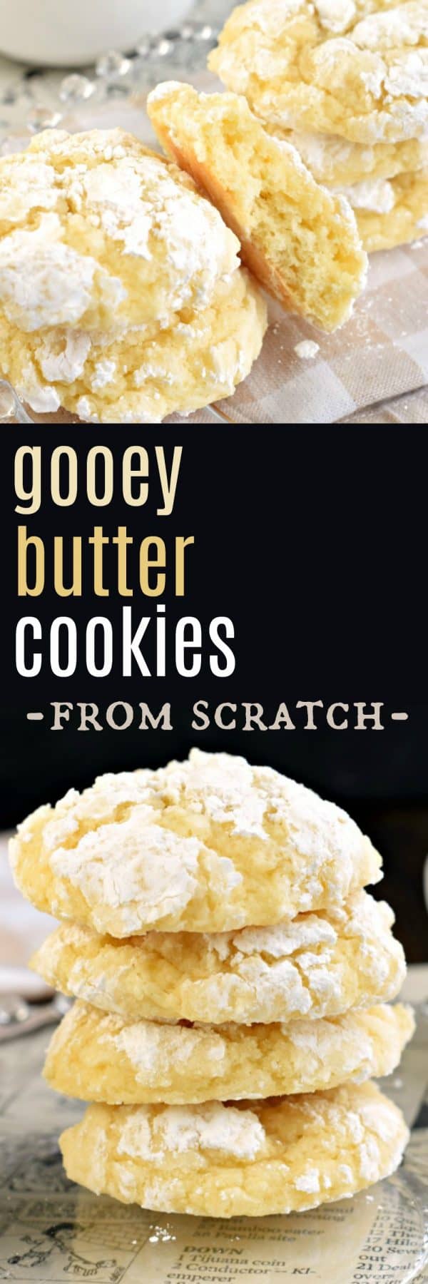 Easy Gooey Butter Cookies Recipe (no cake mix needed)