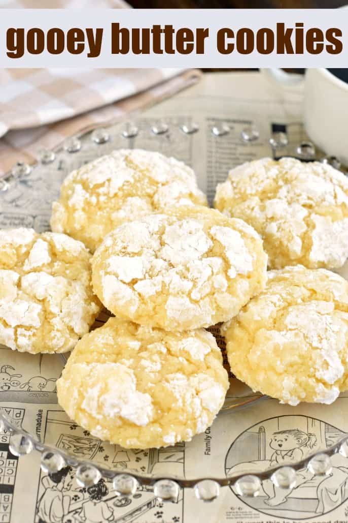 Easy Gooey Butter Cookies Recipe (no cake mix needed)