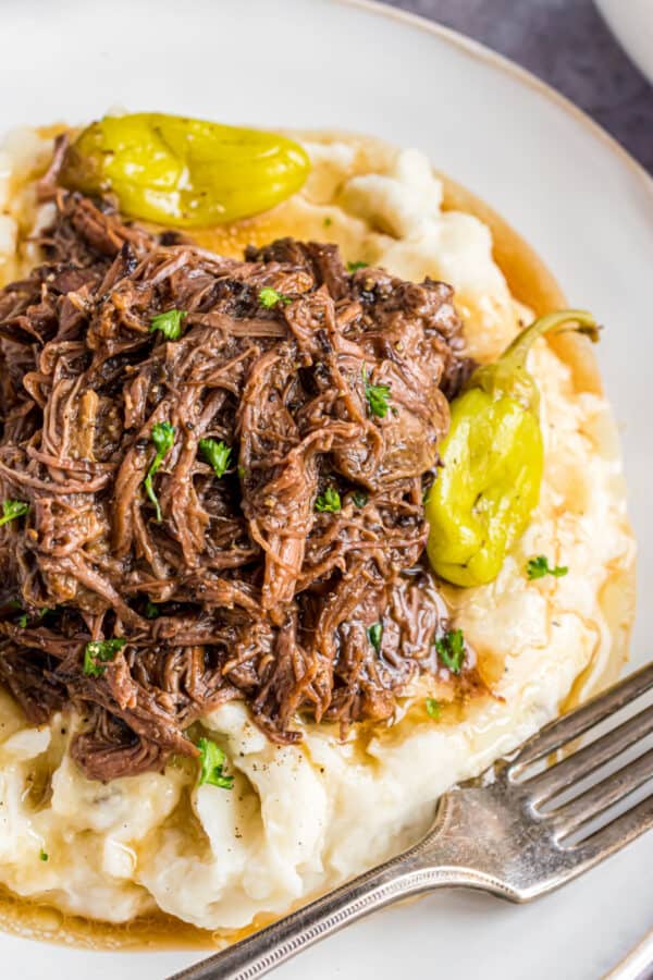 Slow Cooker Mississippi Pot Roast Recipe Shugary Sweets