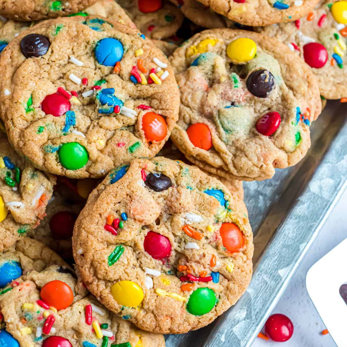 The Best Chewy Mini M&M Cookies Recipe - Practically Homemade