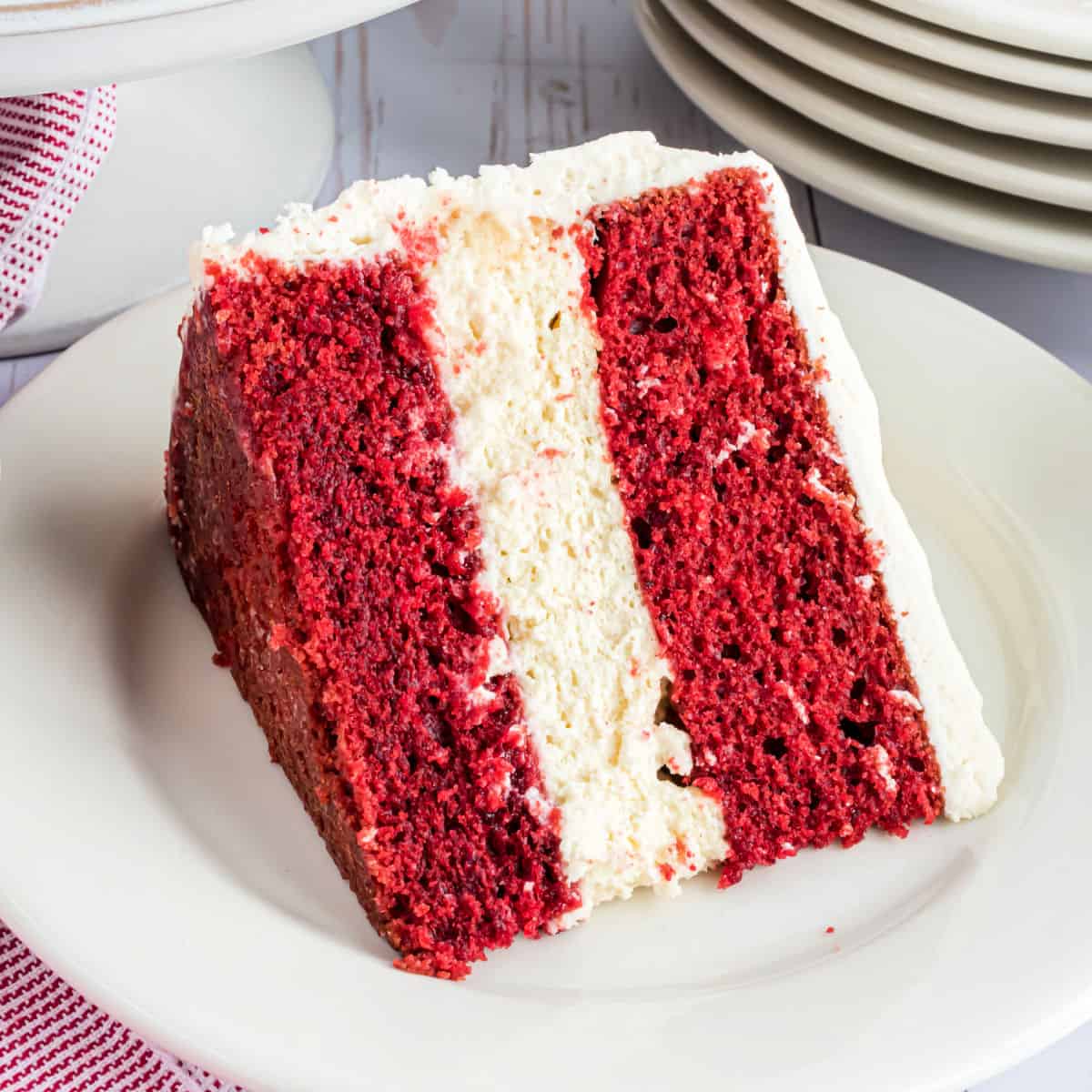 Red Velvet Cake with Cream Cheese Frosting - Cookie Dough and Oven Mitt