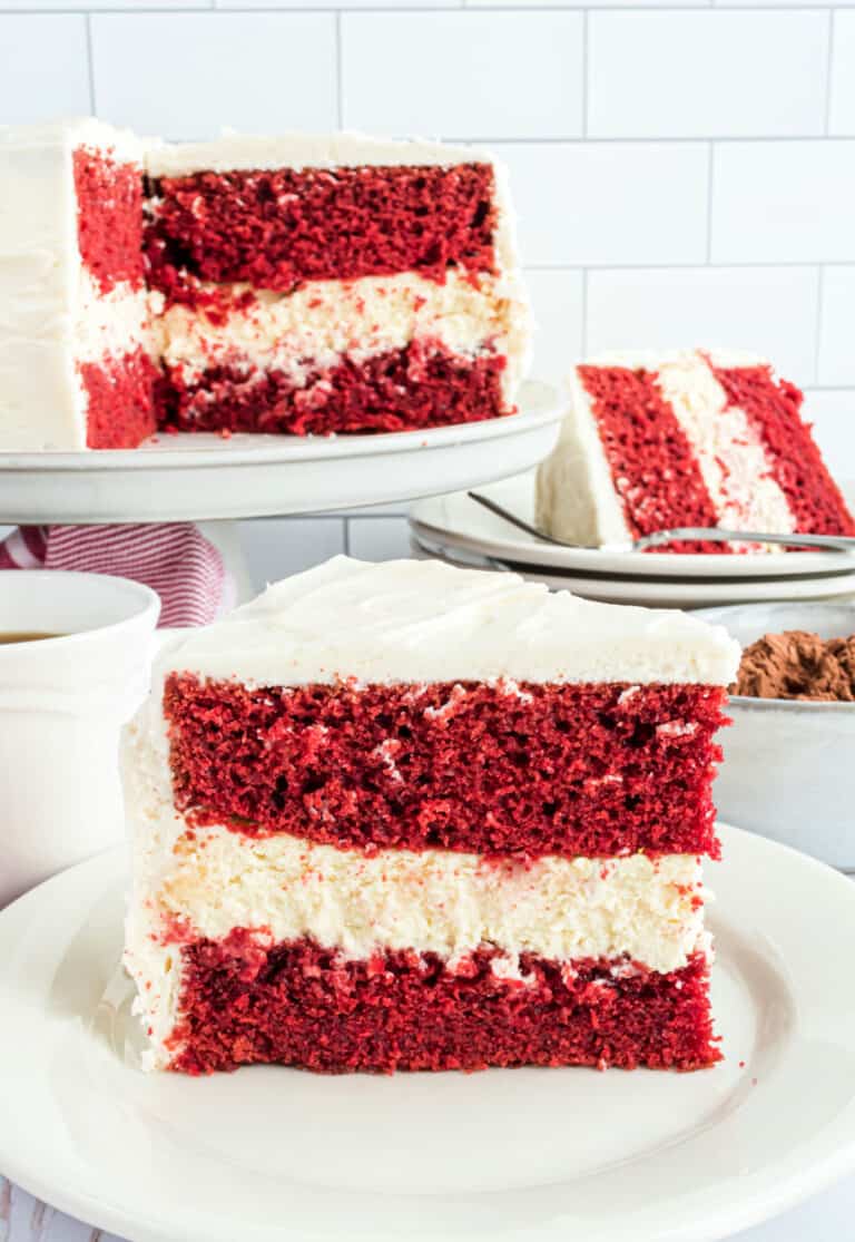 Red Velvet Cheesecake Cake Recipe - Shugary Sweets