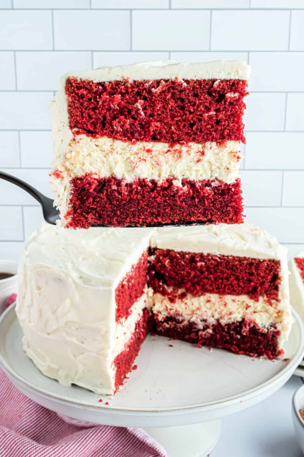 Red Velvet Cheesecake Cake Recipe - Shugary Sweets