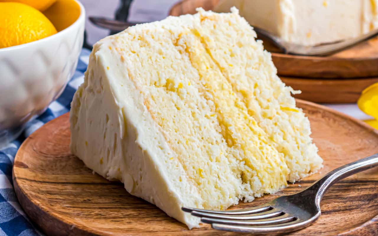 Lemon Cake With Lemon Curd Frosting Recipe Shugary Sweets